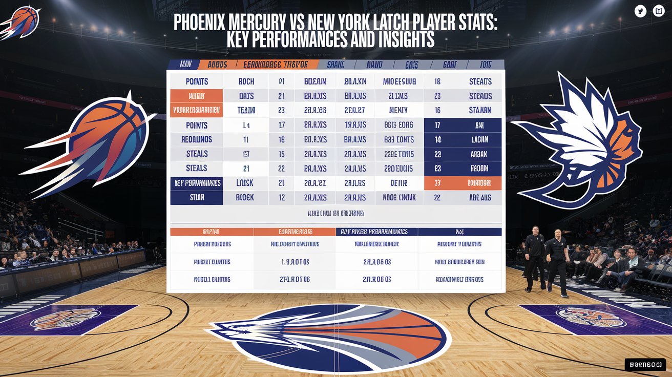 phoenix mercury vs new york liberty match player stats​