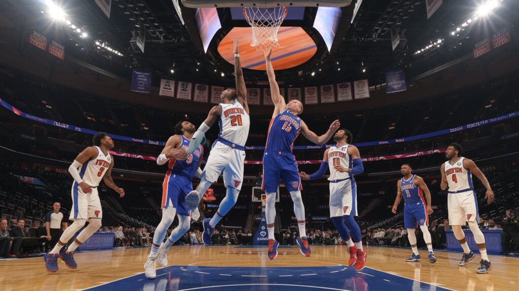 knicks vs detroit pistons match